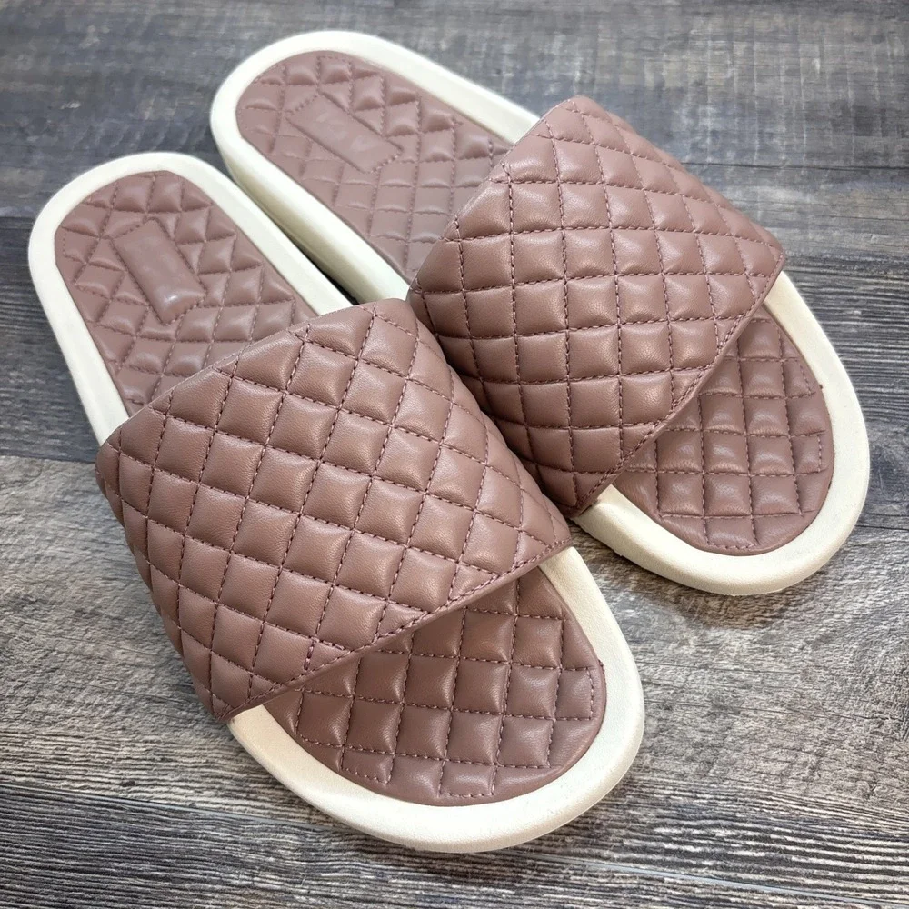 APL‎ Slides Men's 10 Lusso Mauve Beachwood/Pristine Leather Sandals NEW